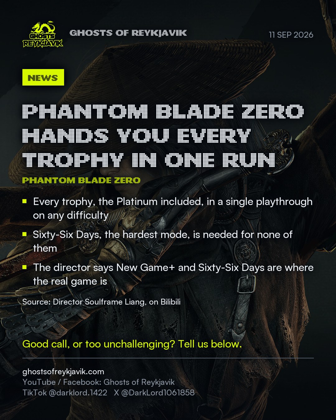 Phantom Blade Zero hands you every trophy in one run