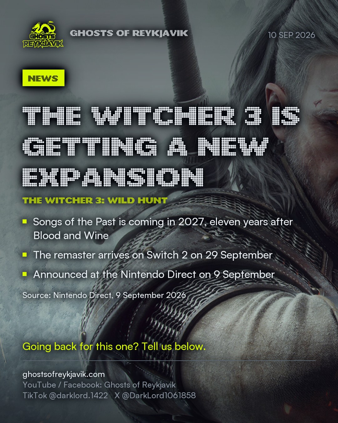 The Witcher 3 is getting a new expansion