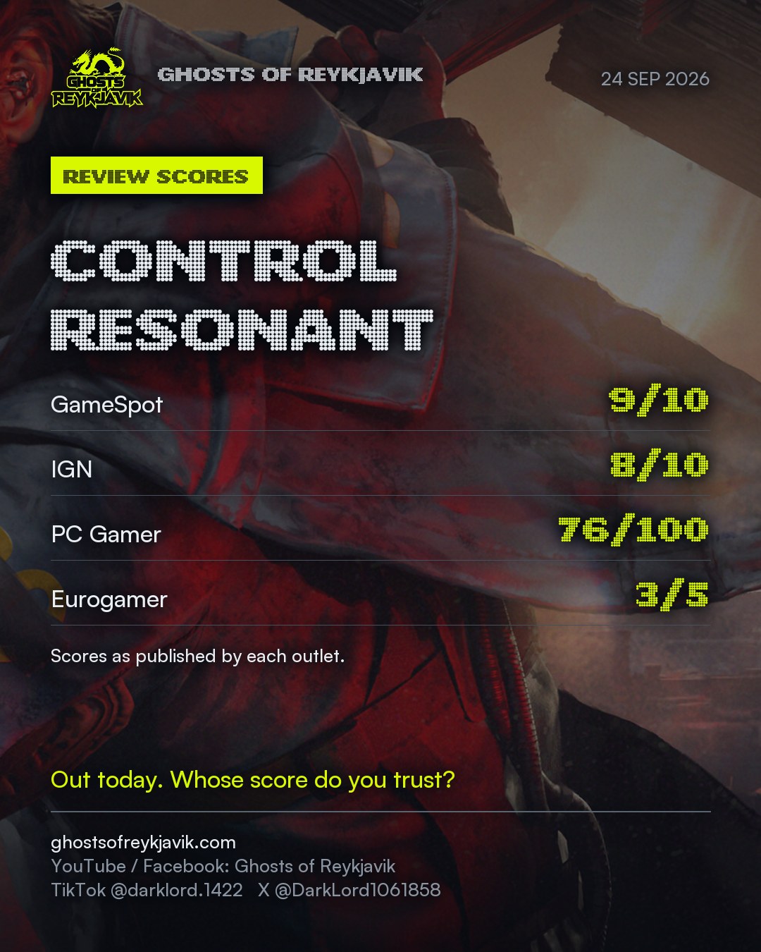 CONTROL Resonant: the review scores.