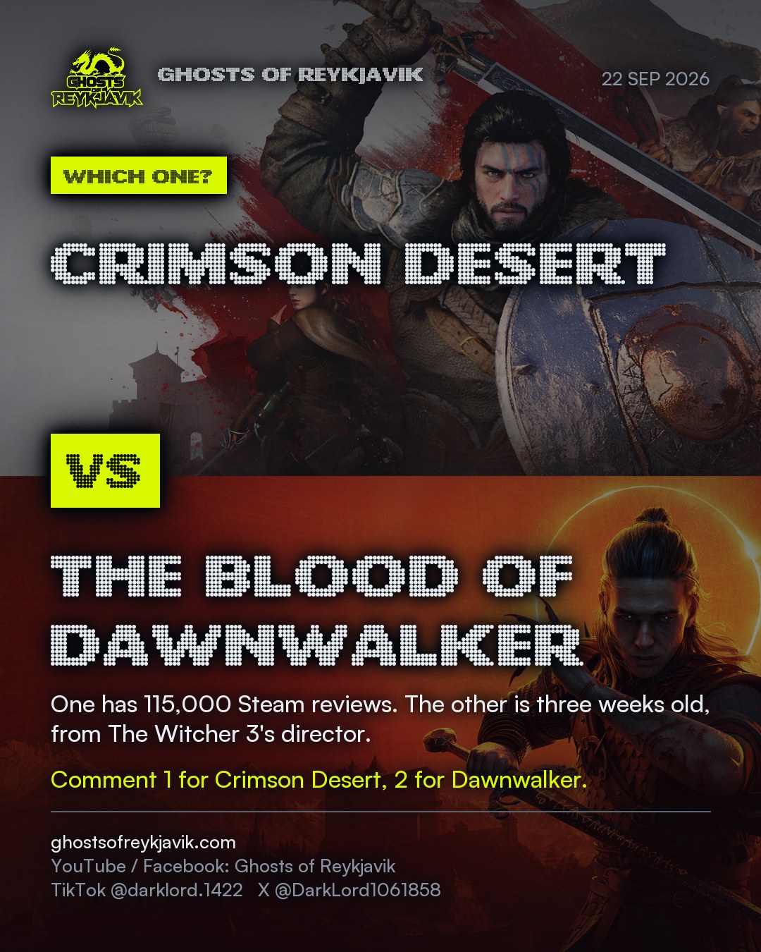 One has 115,000 Steam reviews. The other is three weeks old, from The Witcher 3's director..